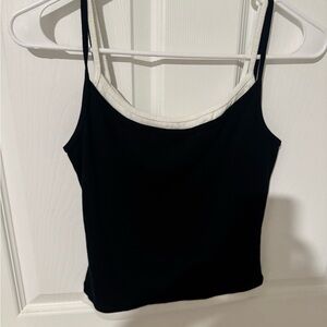 Wild Fable Black Camisole with White Trim
